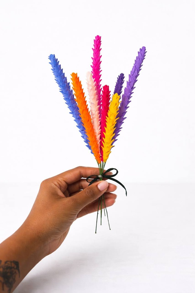 Handcrafted Multicolor Clay Floral Stems